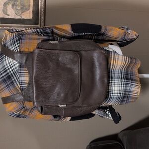 Ellington Dark Brown Leather Backpack